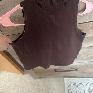 Calvin Klein Chocolate Sleeveless Tank Top